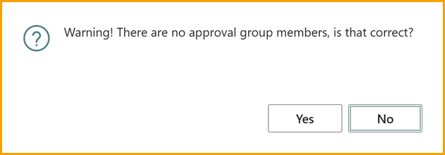 No Approval Group Members