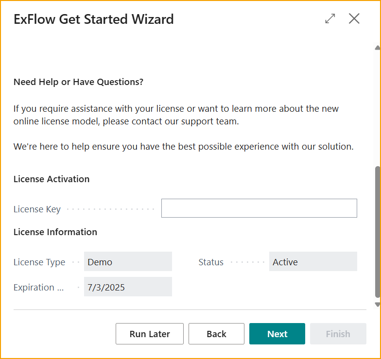 Get Started Wizard 