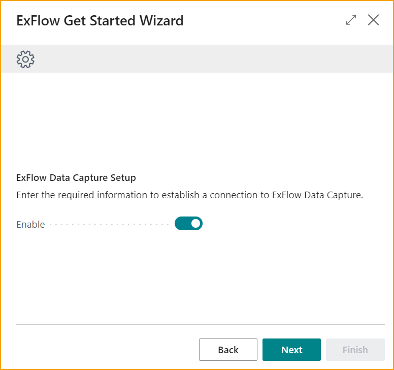 Get Started Wizard – ExFlow Data Capture