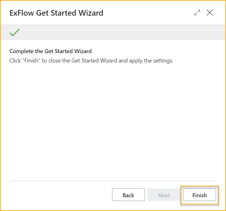 Get Started Wizard – Complete