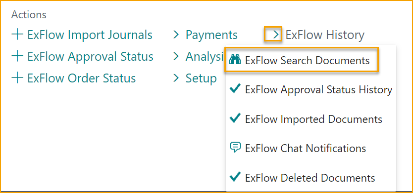 ExFlow Search Documents