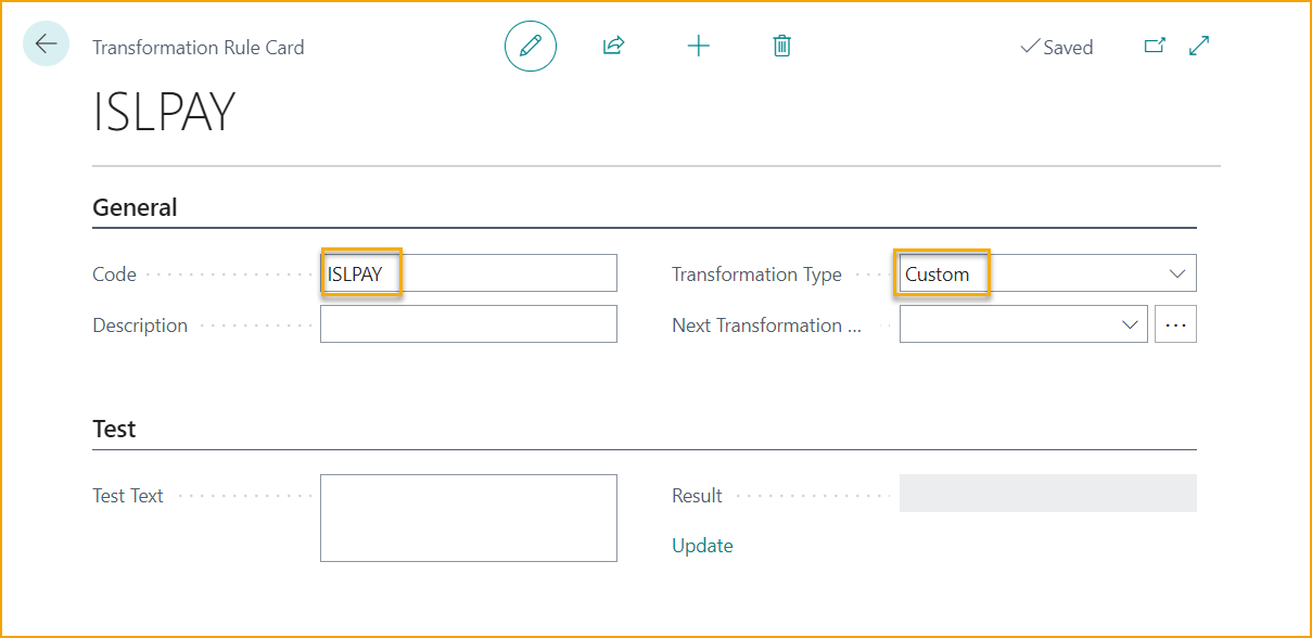 Transformation Rule Card - Islandic Localization