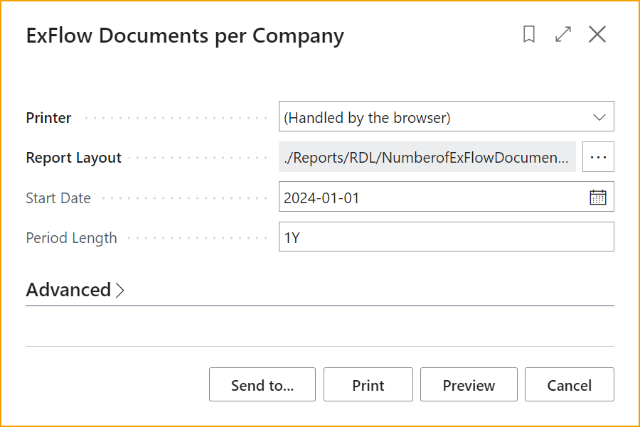Report - ExFlow Documents per Company