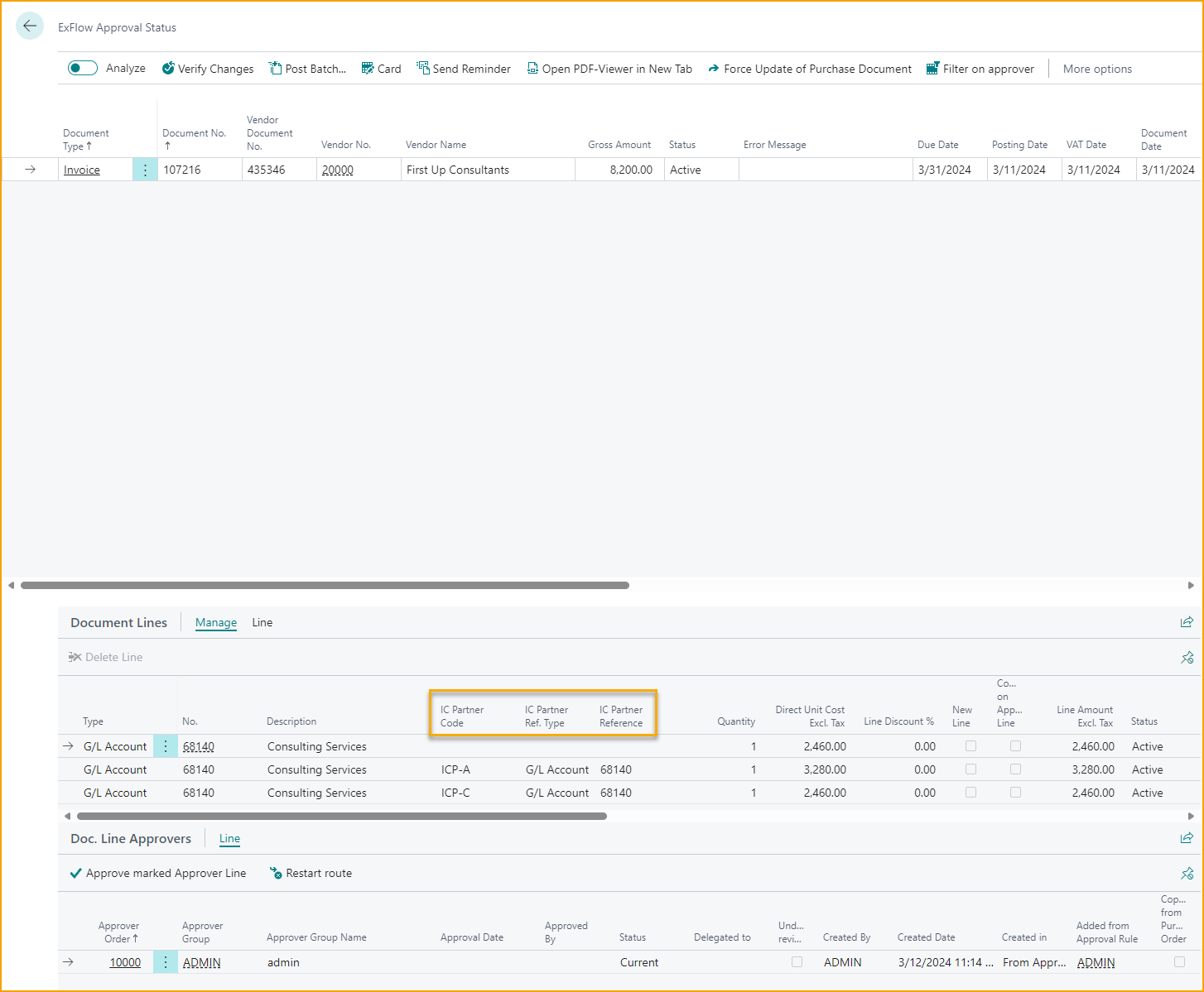 ExFlow Approval Status