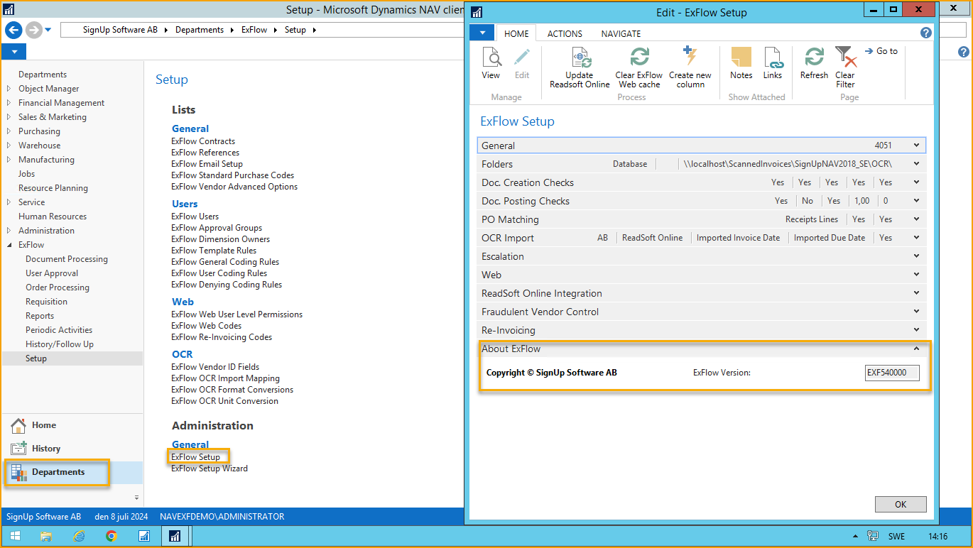 Upgrade and migrate ExFlow data