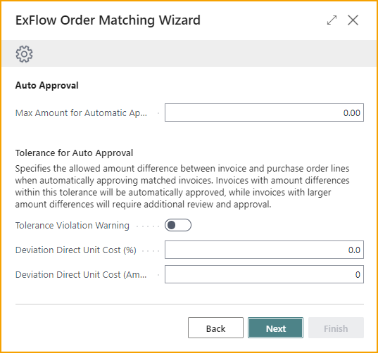 Order Matching Wizard – Auto Approval