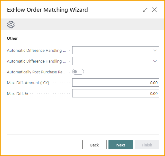 Order Matching Wizard - Other