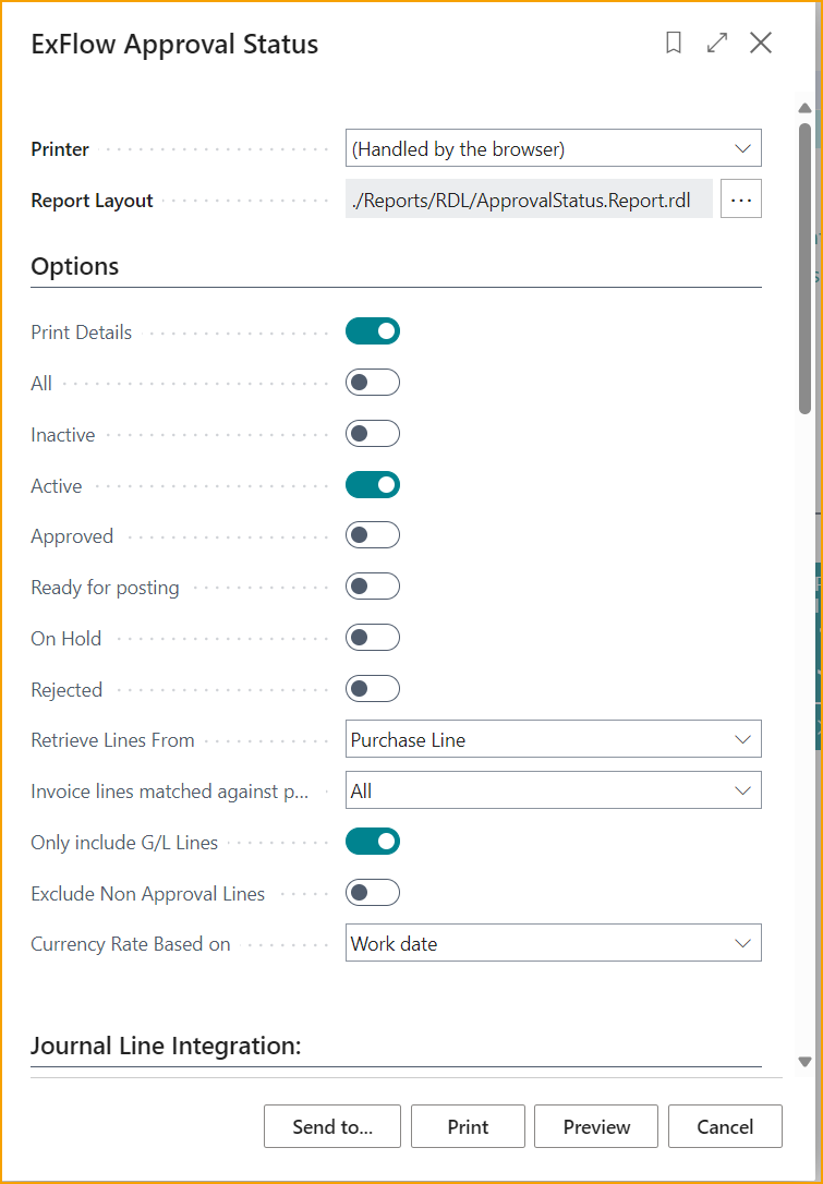 Report - ExFlow Approval Status