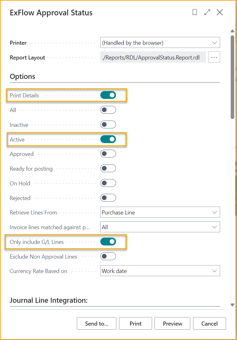 Report - ExFlow Approval Status