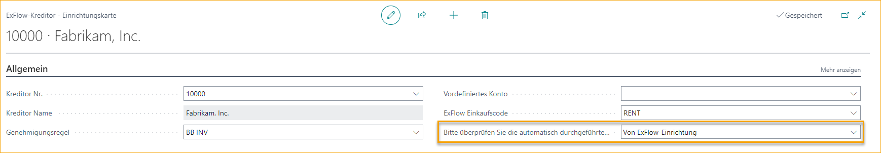 ExFlow Erweiterte Lieferantenoptionen - Änderungen automatisch überprüfen