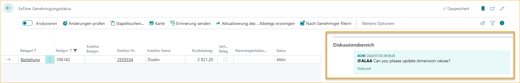 Genehmigungsstatus