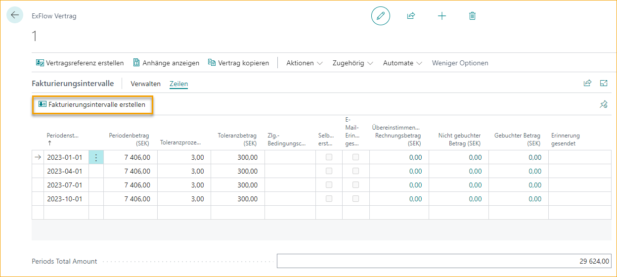 ExFlow Vertrag Rechnungsperioden