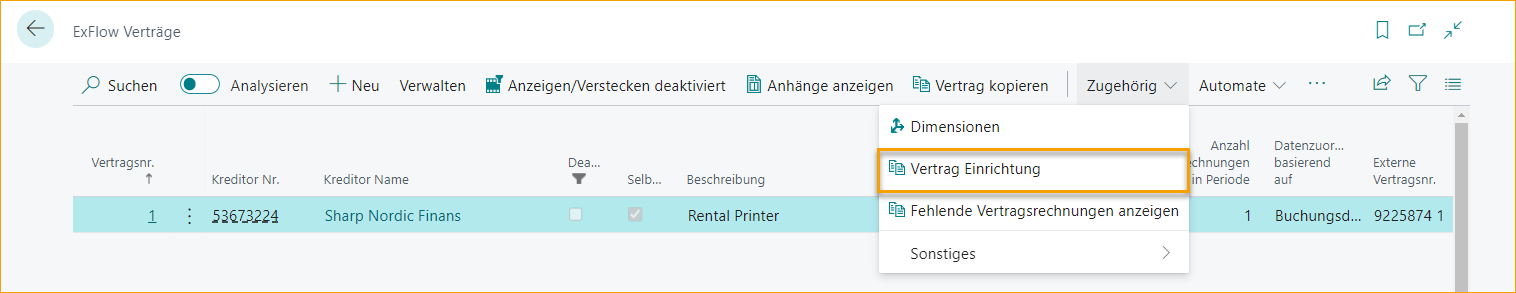 ExFlow Contract Setup