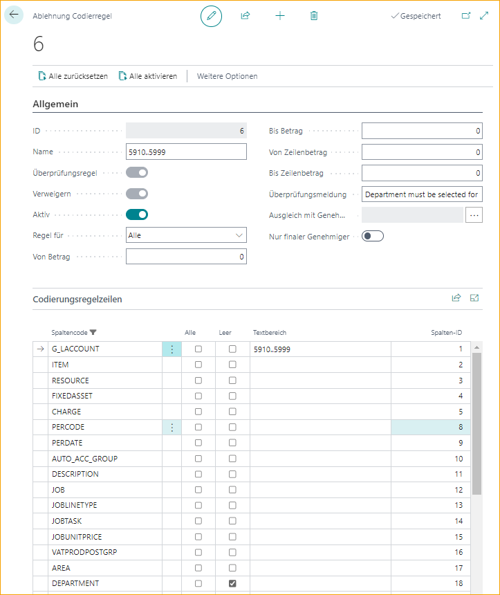 ExFlow Denying Coding Rule Card