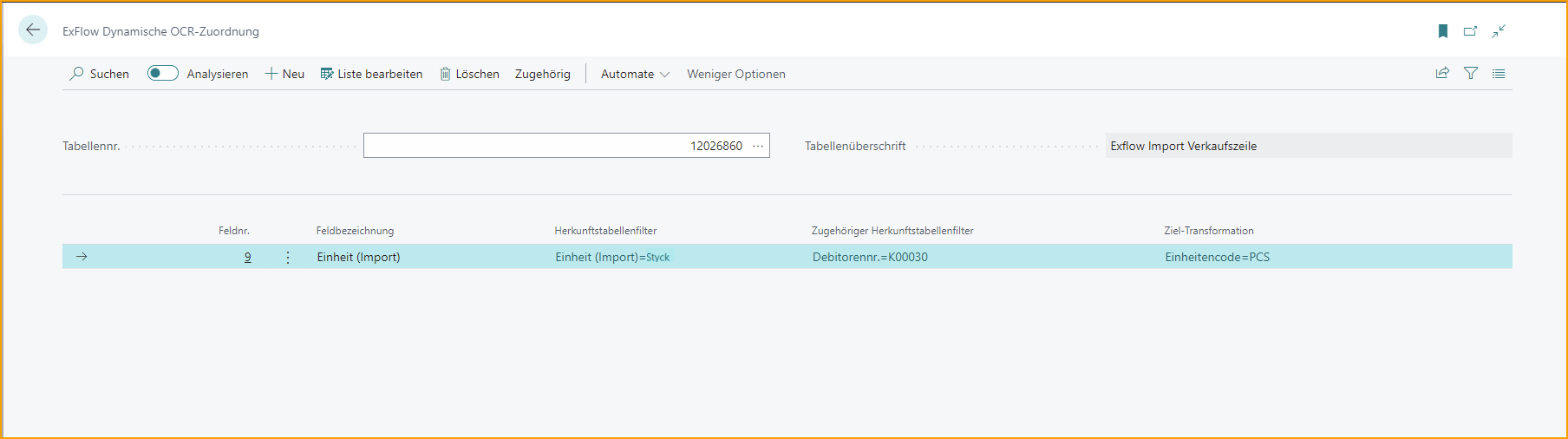 ExFlow Data Capture Account