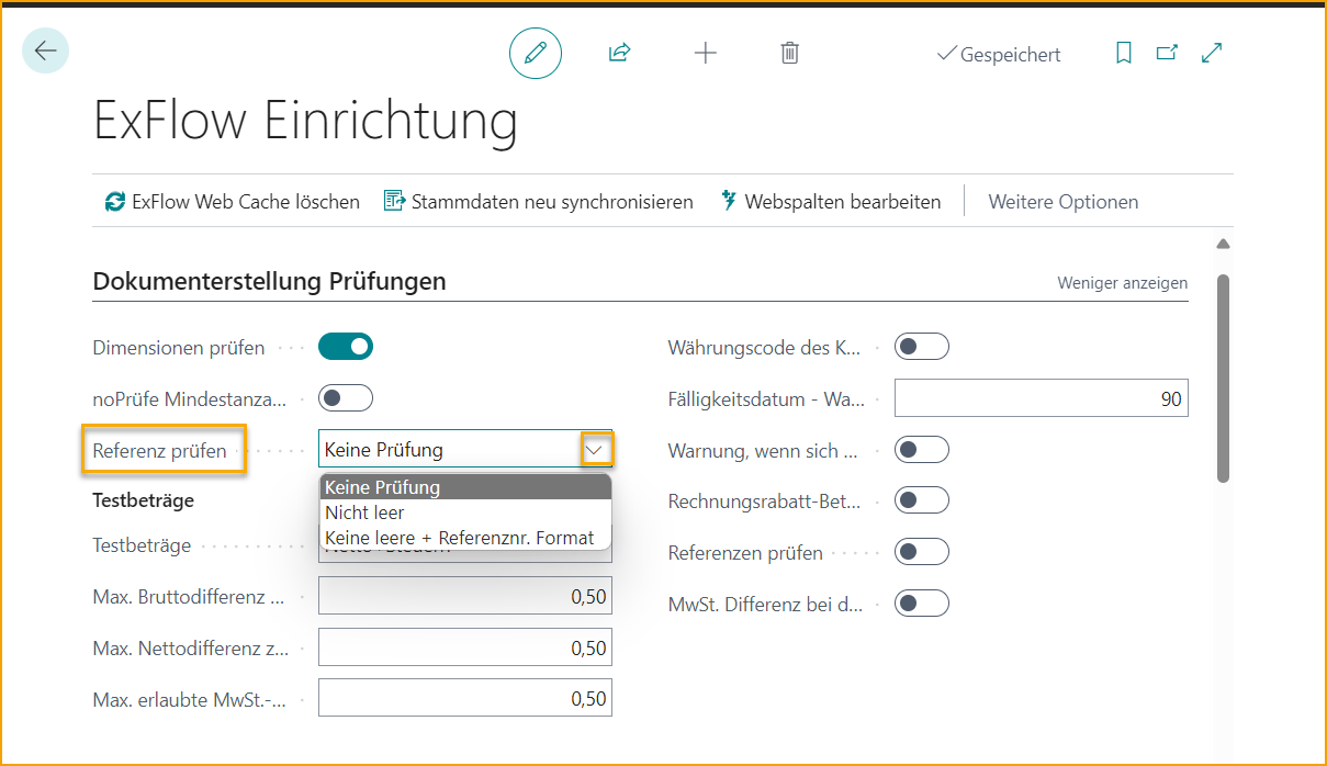 ExFlow Setup - Doc. Creation Checks - Finish Localization