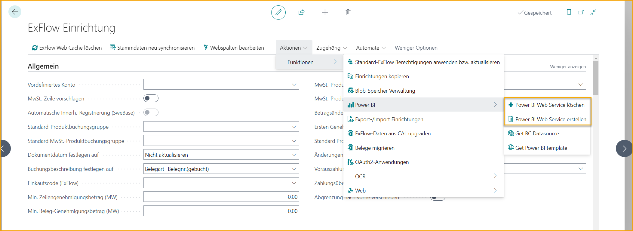 ExFlow Setup -- Power BI