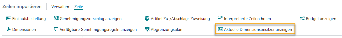 ExFlow Importiertes Dokument - Aktuelle Dimensionseigentümer anzeigen