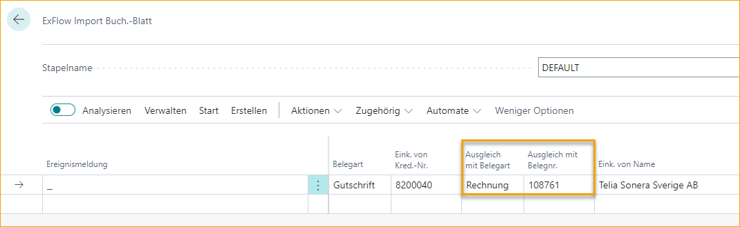 ExFlow Import Journal