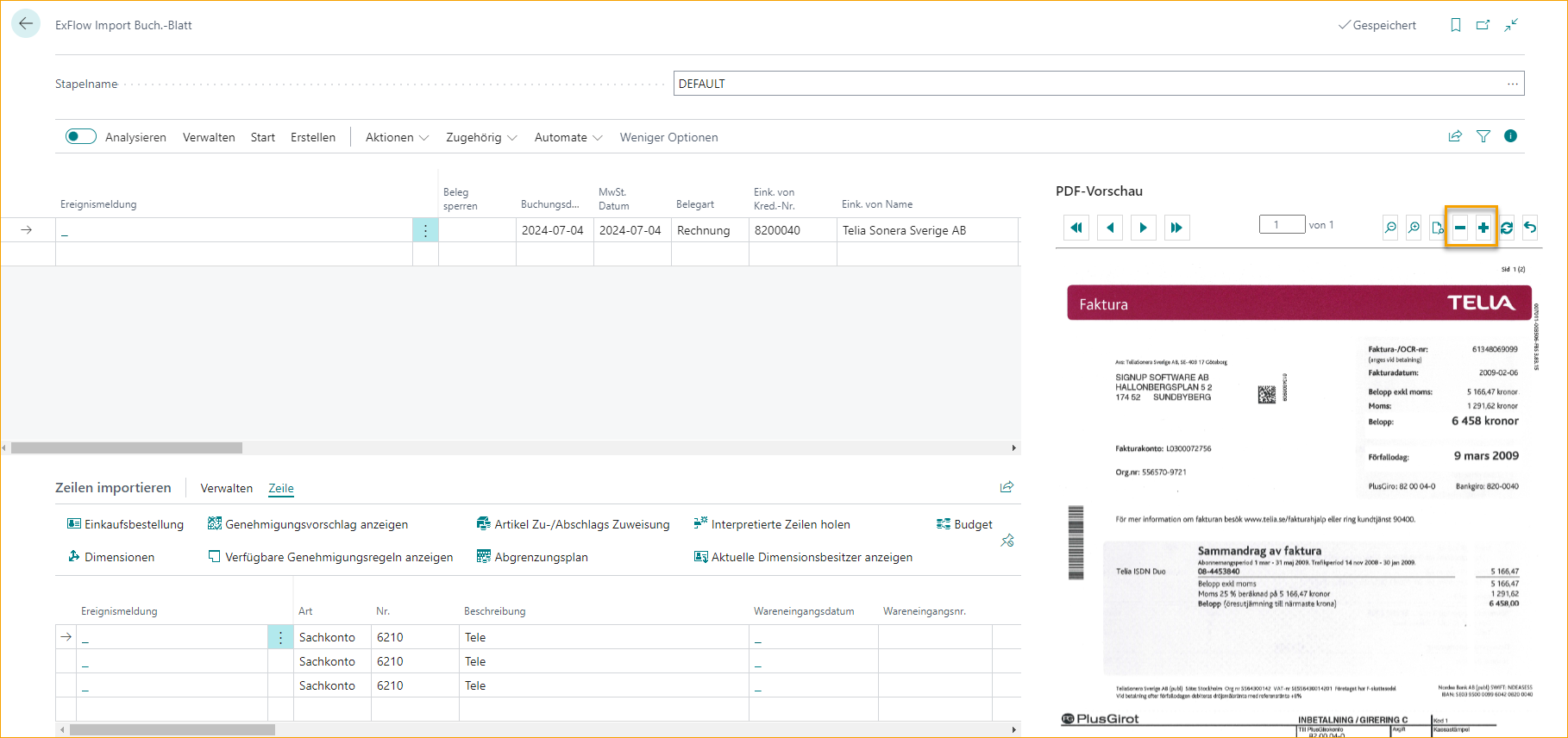 ExFlow Import Journal