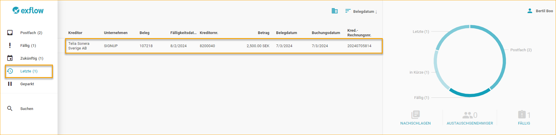 ExFlow Web - Recent