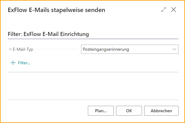 ExFlow Batch-E-Mails senden