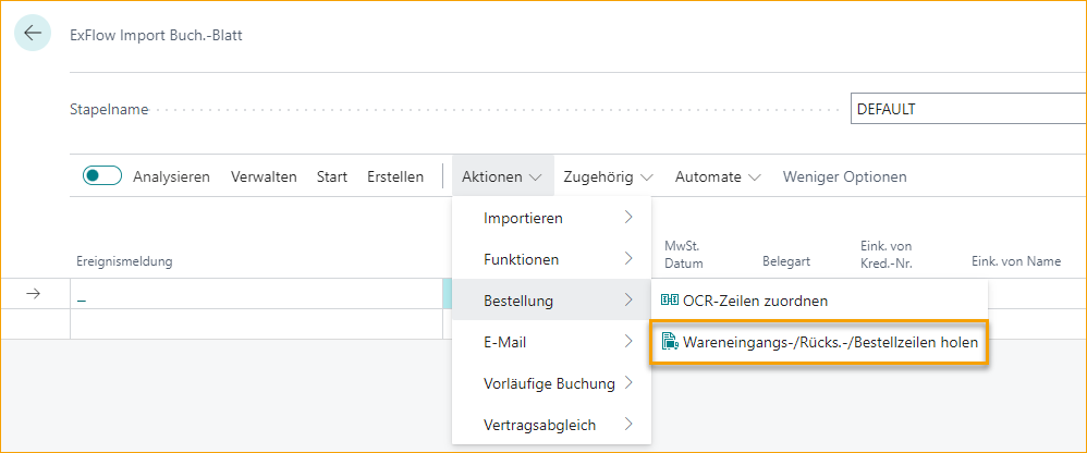 ExFlow Import Journal