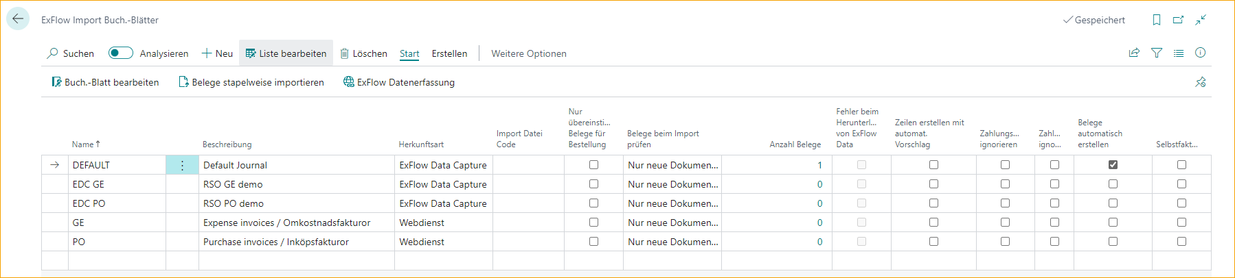 ExFlow Import Journal