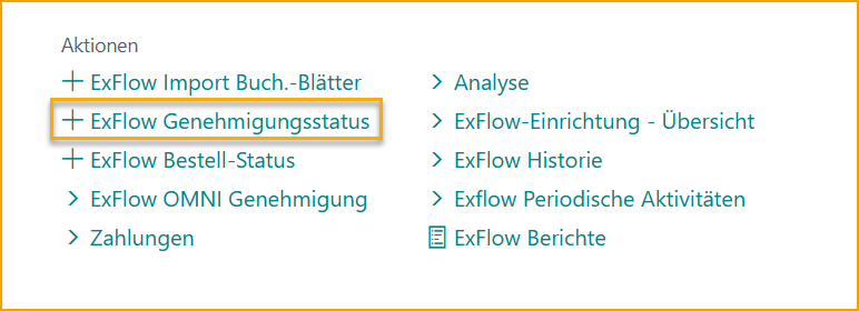 ExFlow Genehmigungsstatus