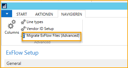 Upgrade und Migration von ExFlow-Daten