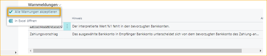 ExFlow Import Journal - Empfängerbankkonto