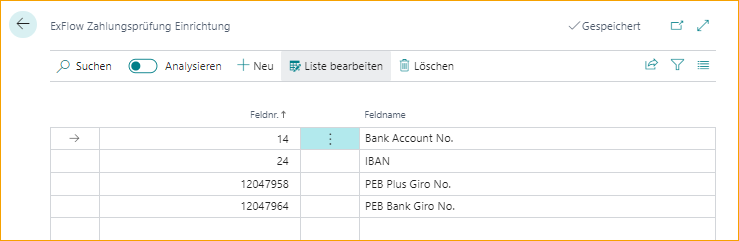 ExFlow Zahlungsvalidierung Einrichtung