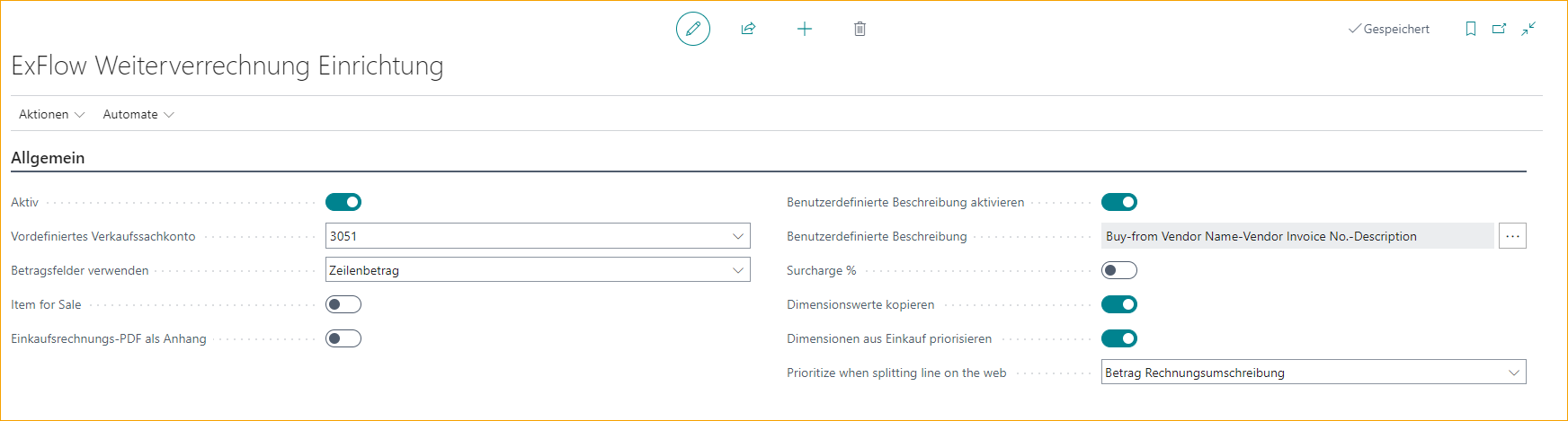 Re-Invoicing Setup