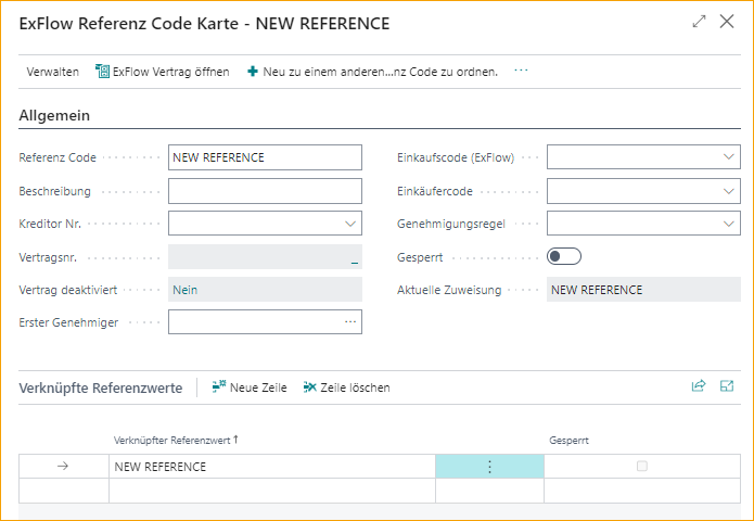 ExFlow Referenzcodekarte