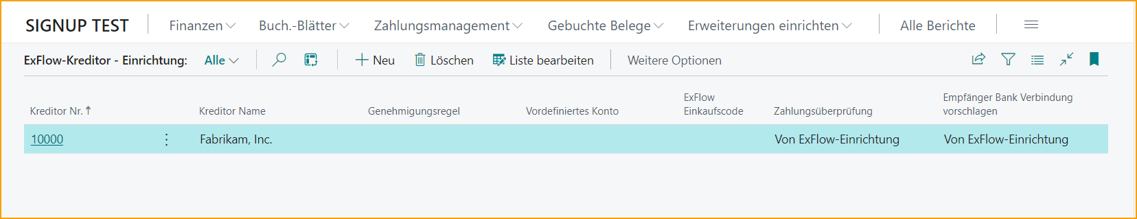 ExFlow Vendor Setup