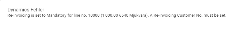 ExFlow Web - Re-Invoicing No. must be set