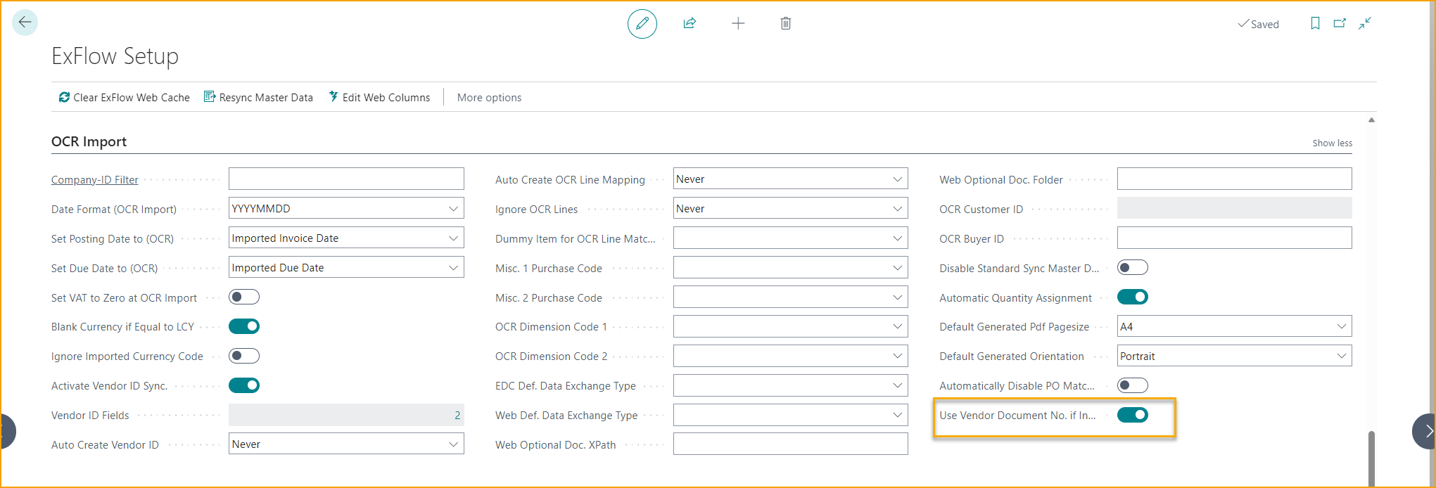 Configuración de ExFlow - Importación OCR - Localización Finlandesa