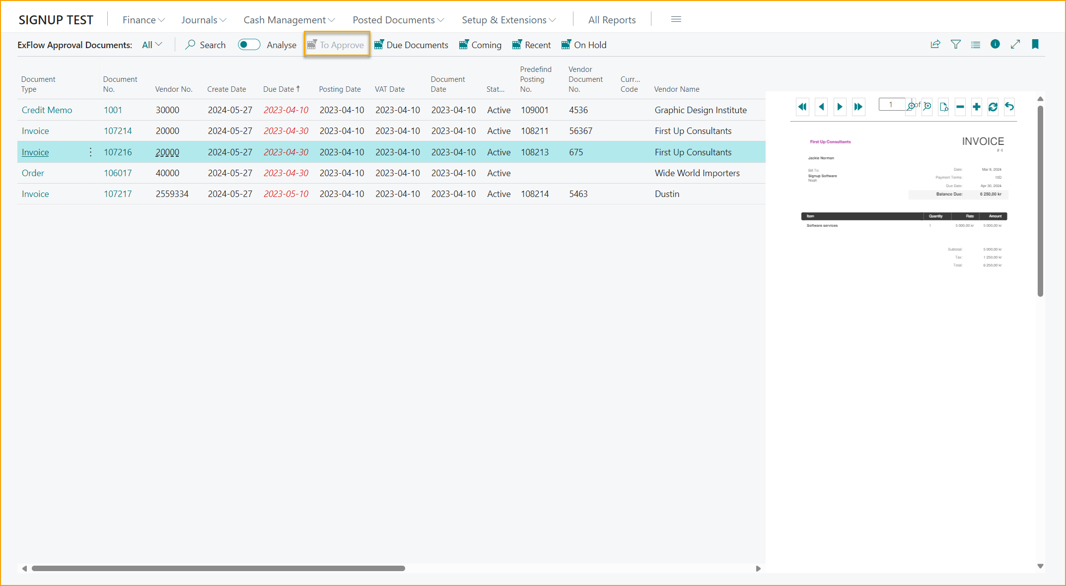 Documentos de Aprobación de ExFlow