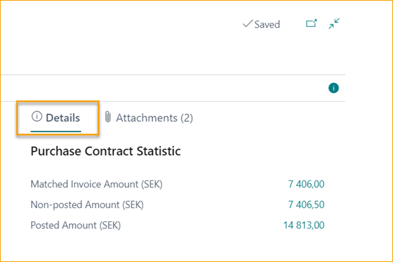 Detalles del FactBox del Contrato de ExFlow