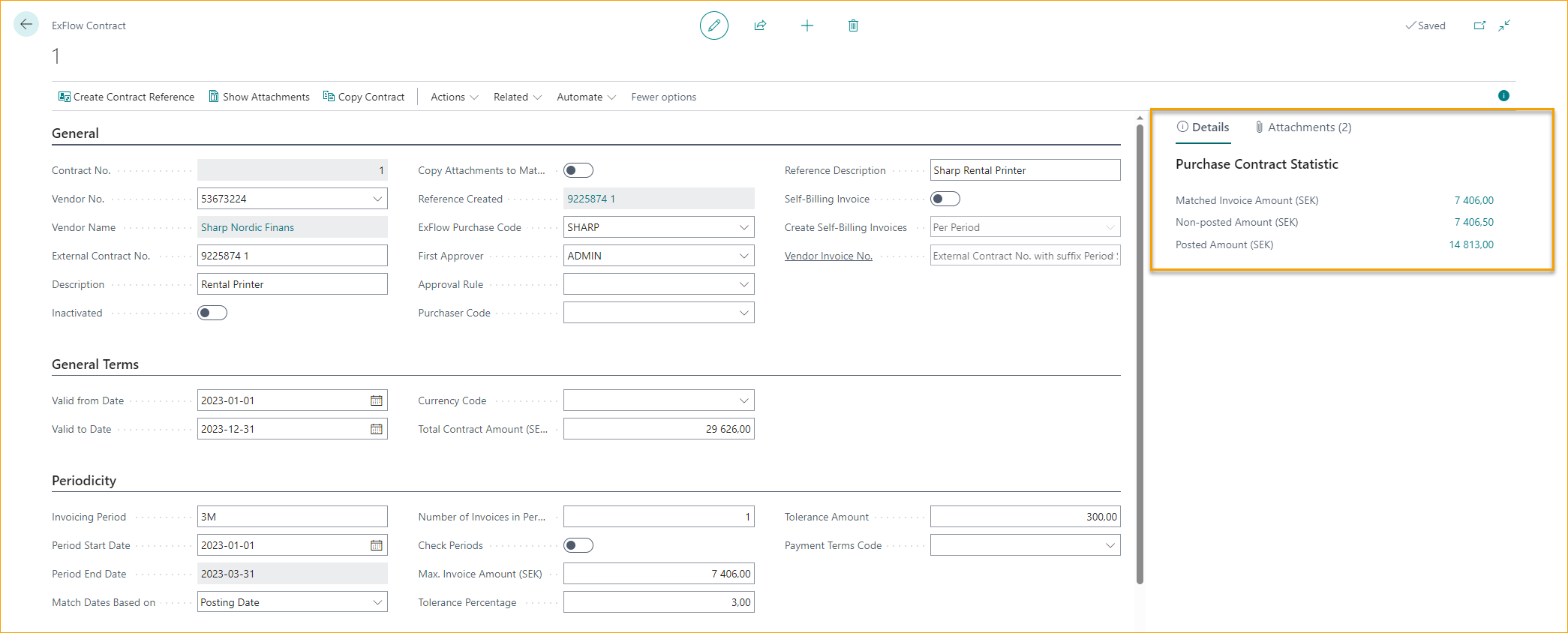 Estadísticas de Compra del Contrato de ExFlow