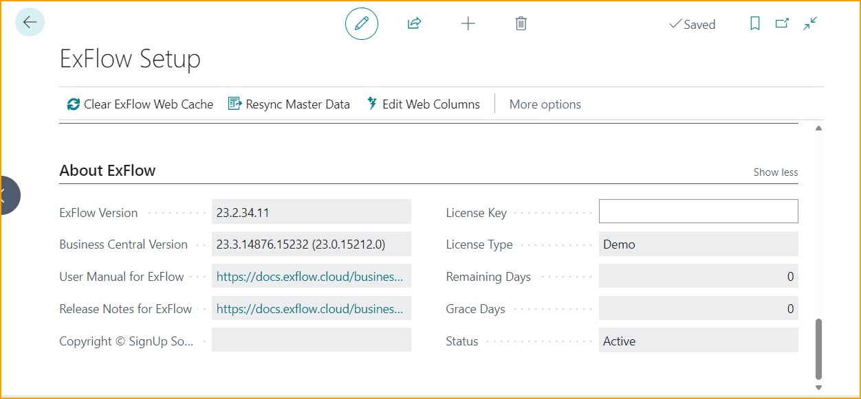 Configuración de ExFlow