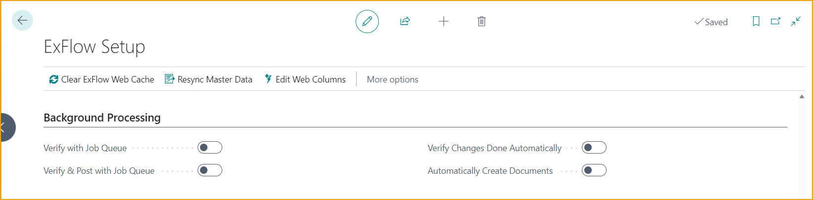 Configuración de ExFlow