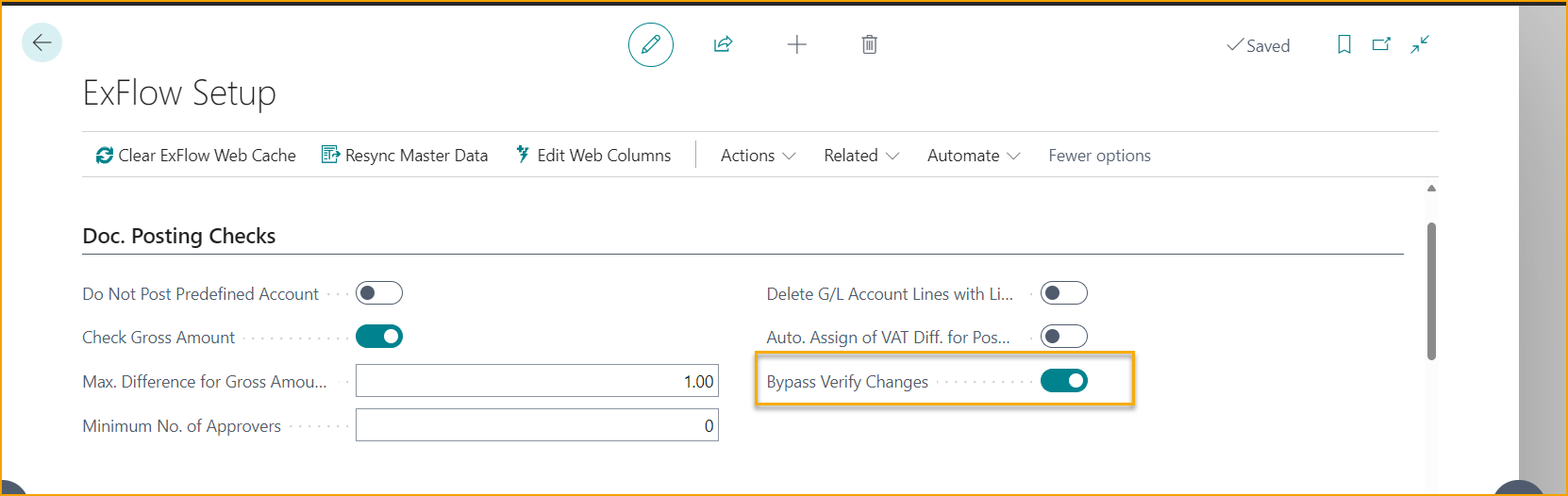 Configuración de ExFlow