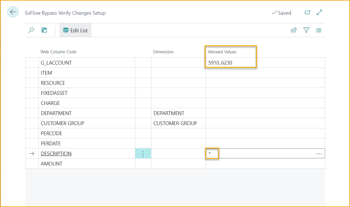 Configuración de ExFlow