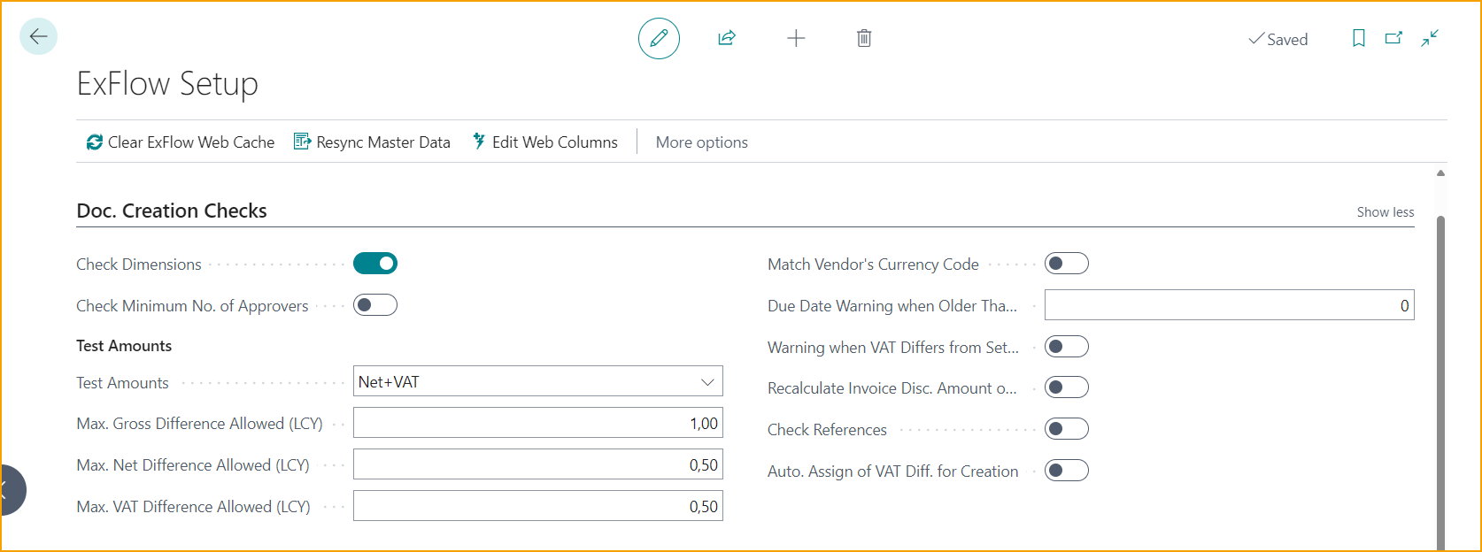 Configuración de ExFlow