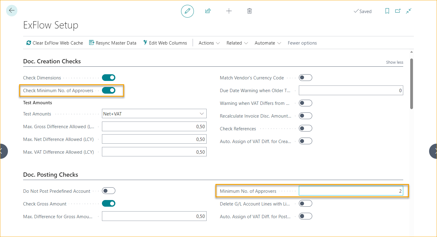 Configuración de ExFlow