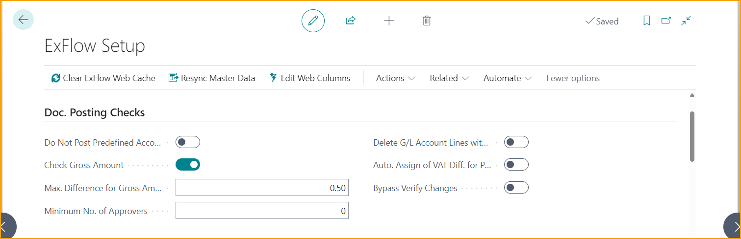 Configuración de ExFlow