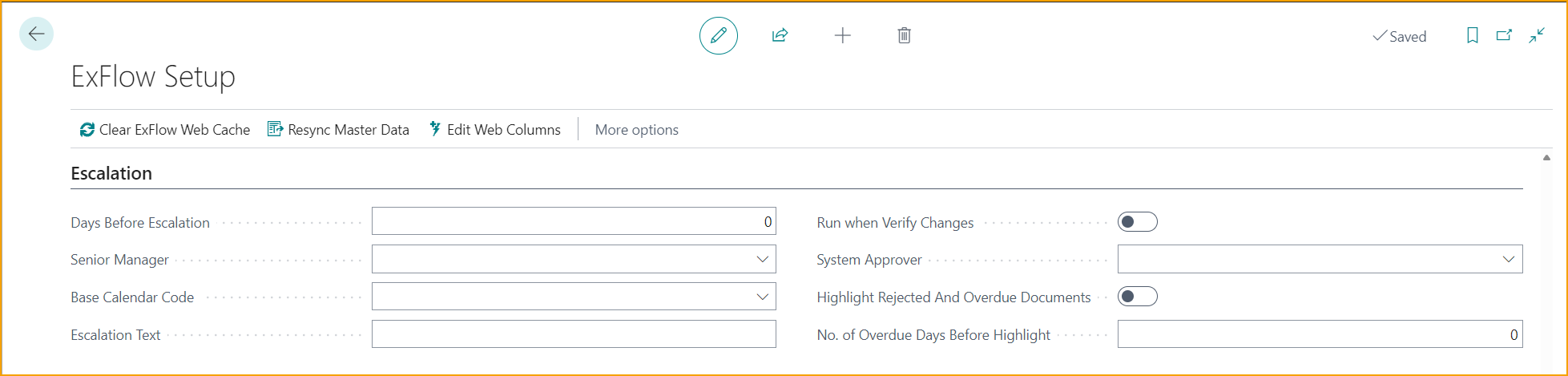 Configuración de ExFlow