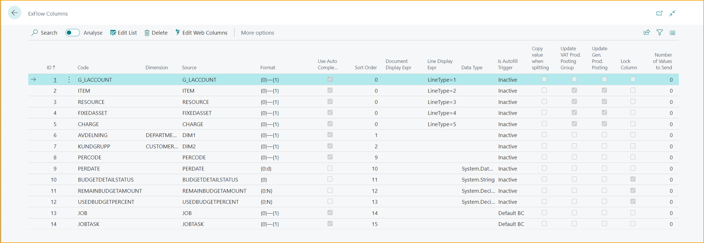 Configuración de ExFlow