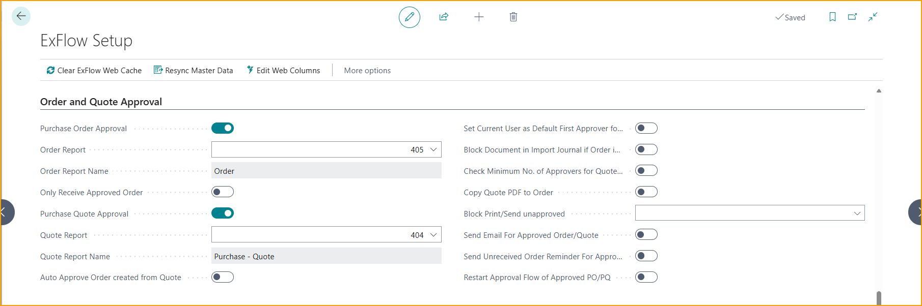 Configuración de ExFlow